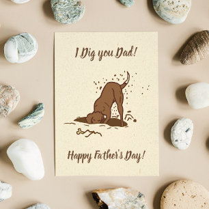 Tarjeta Perros Cavadores de Tierra - Feliz Día del Padre.