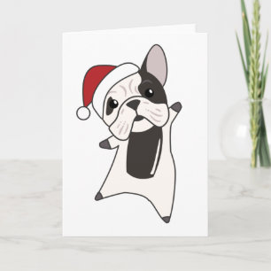 Tarjeta Perros de bulldog Feliz Navidad Animales de Invier