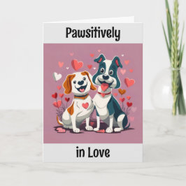 Tarjeta Perros de dibujos animados lindos día de San Valen