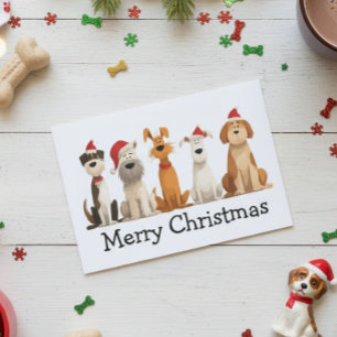 Tarjeta Perros de Navidad