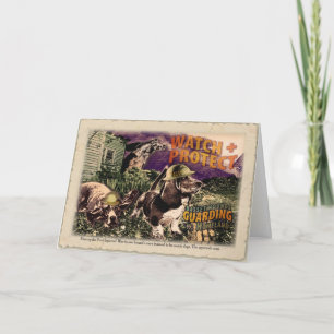 Tarjeta Perros de vigilancia de Basset