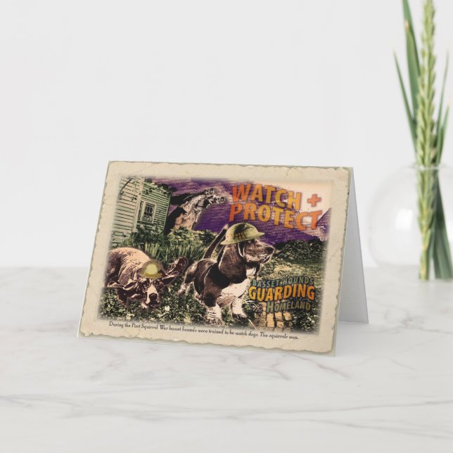 Tarjeta Perros de vigilancia de Basset (Anverso)