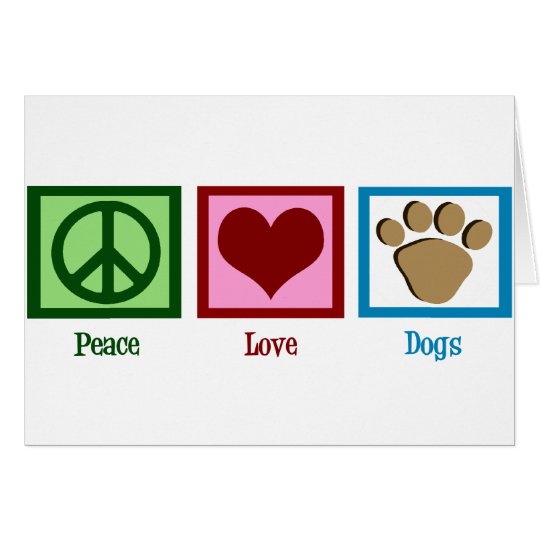 Tarjeta Perros del amor de la paz
