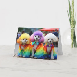 Tarjeta Perros del Orgullo Gay Bichon Frisse