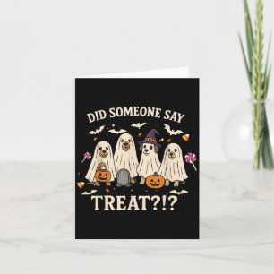 Tarjeta Perros divertidos de Halloween dijeron alguien que