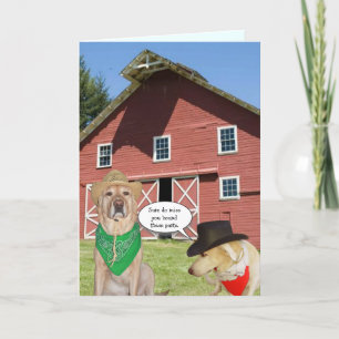 Tarjeta Perros divertidos de personalizable, te extrañamos