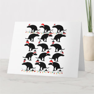 Tarjeta Perros divertidos defecando en Navidad