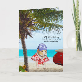 Tarjeta Perros divertidos, hijo divertido, Día del Padre