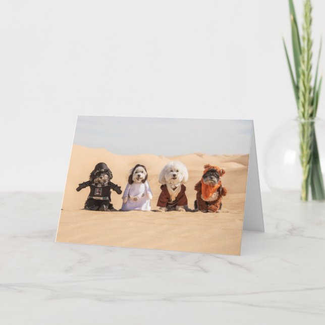 Tarjeta Perros en carta de disfraces (Anverso)