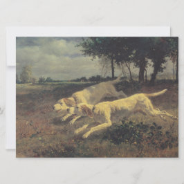 Tarjeta Perros en ejecución (Beagles) (por Constant Troyon