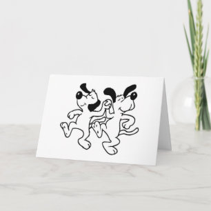 TARJETA PERROS HACIENDO EL FELIZ BAILE SOLO PARA TI