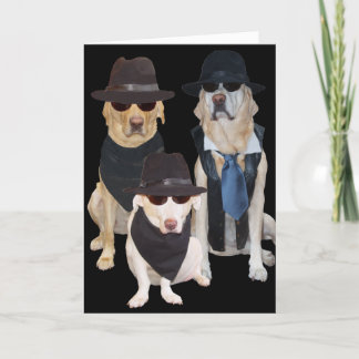 Tarjeta Perros/Laboratorios divertidos durante el cumpleañ