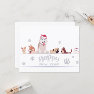 Tarjeta Perros lindos del día de fiesta