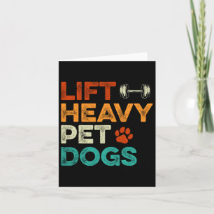 Tarjeta Perros Mascotas pesados elevadores gimnasio Pet Lo
