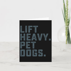 Tarjeta Perros Mascotas pesados elevadores Gracioso entren
