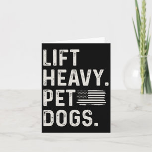 Tarjeta Perros Mascotas pesados elevadores Halterofilia Ca