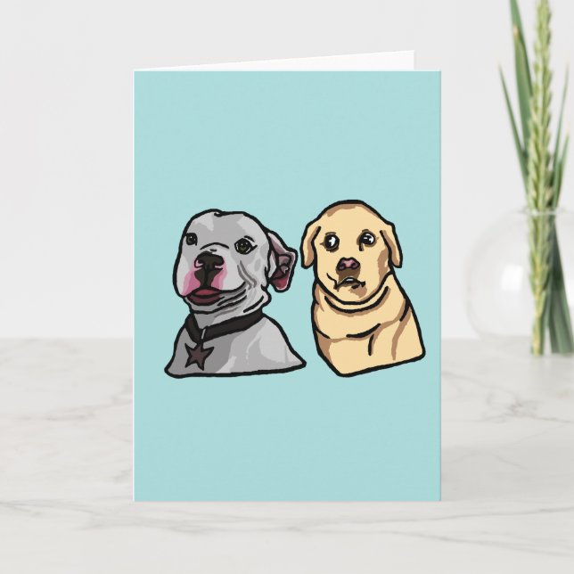Tarjeta Perros Memes Lindos (Anverso)