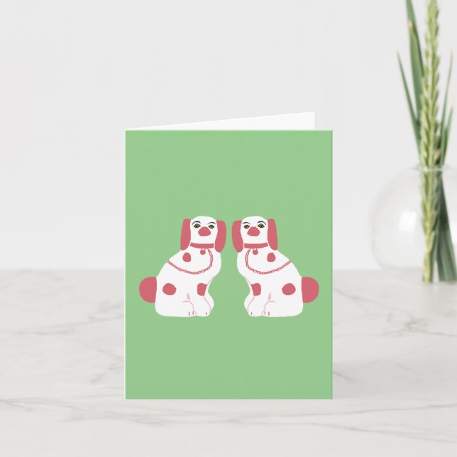 Tarjeta Perros rosados de Staffordshire (Anverso)