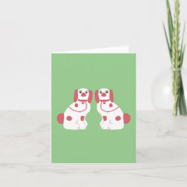 Tarjeta Perros rosados de Staffordshire