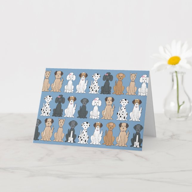 Tarjeta Perros sonrientes (Planta pequeña)