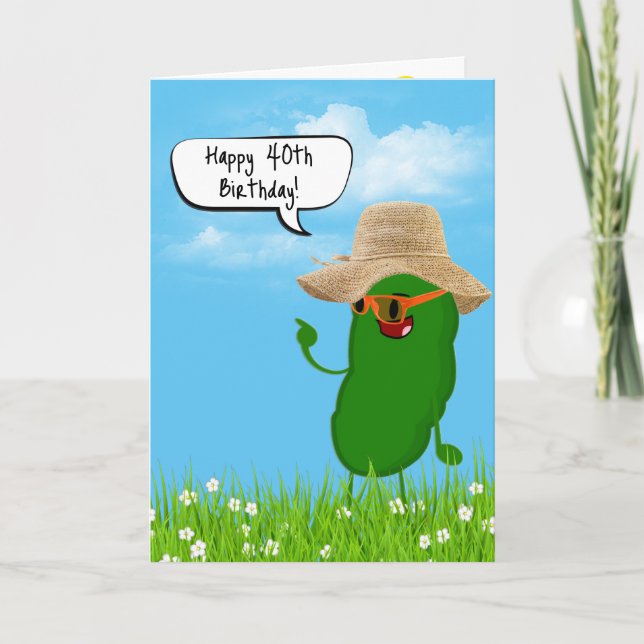 Tarjeta Persona con Gorra 40 años (Anverso)