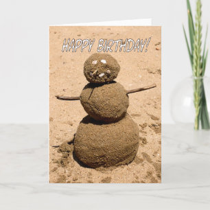 Tarjeta Persona de Arena Divertida - Feliz Cumpleaños para