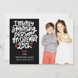 Tarjeta Persona de la mañana, 25 de diciembre, divertida f