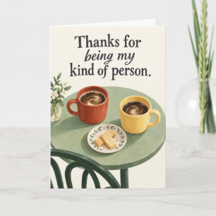 Tarjeta Persona de mi Tipo Café Amistad Gracias