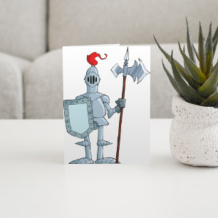 Tarjeta Personaje de Caballero con Armadura Medieval