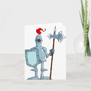 Tarjeta Personaje de Caballero con Armadura Medieval