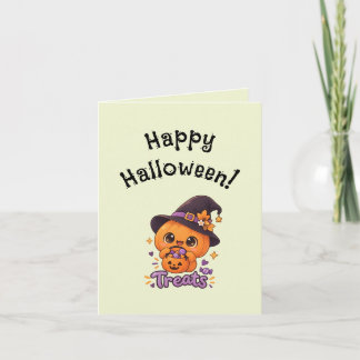 Tarjeta Personaje de Calabaza Adorable 🎃🧡