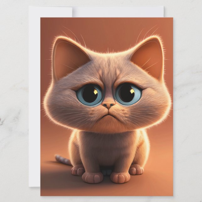 Tarjeta personaje de dibujos animados ilustracion de un ga (Anverso)
