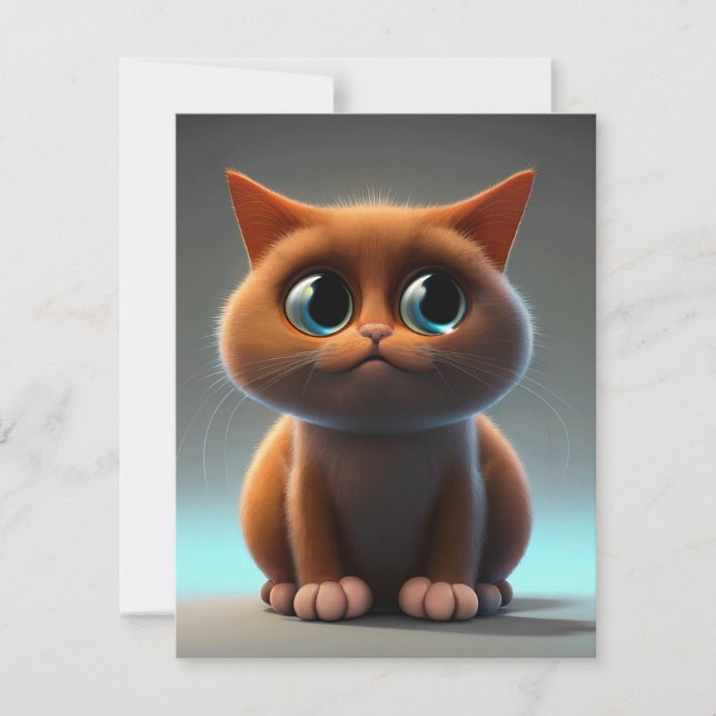 Tarjeta personaje de dibujos animados ilustracion de un ga (Anverso)