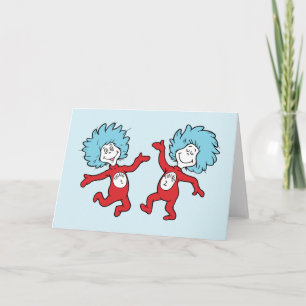 Tarjeta Personaje de Dr. Seuss Cosa 1 y Cosa 2