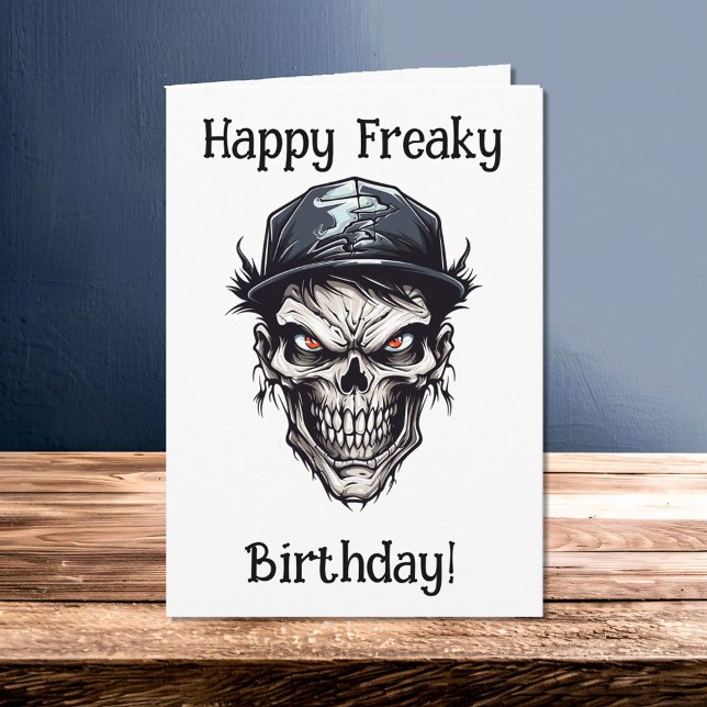 Tarjeta Personaje zombie de cumpleaños freaky feliz (Subido por el creador)