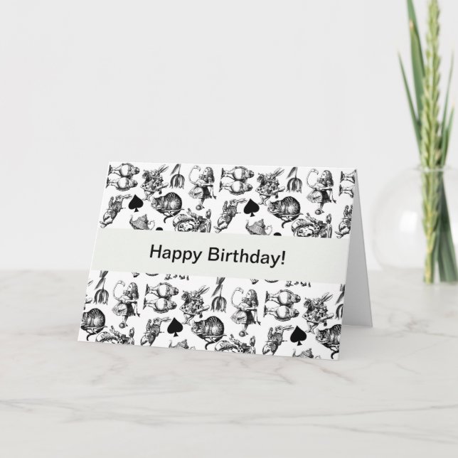 Tarjeta Personajes clásicos de Alicia en el País de las Ma (Anverso)