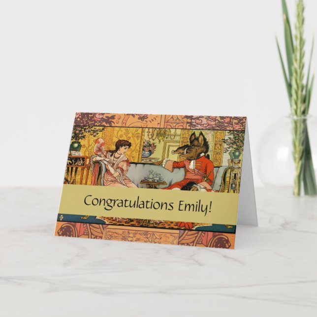 Tarjeta Personajes de cuento de hadas clásicas de la besti (Anverso)