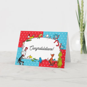 Tarjeta Personajes de Libros de Dr. Seuss Felicitaciones