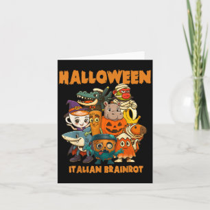 Tarjeta Personajes de loro de Italia Temas de Halloween Co