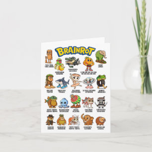 Tarjeta Personajes de memes de Italian Brainrot sobre humo