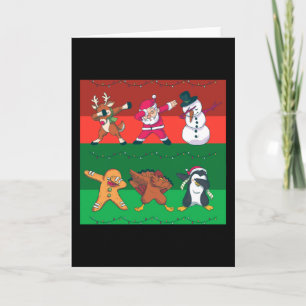 Tarjeta Personajes de Navidad Dabbing