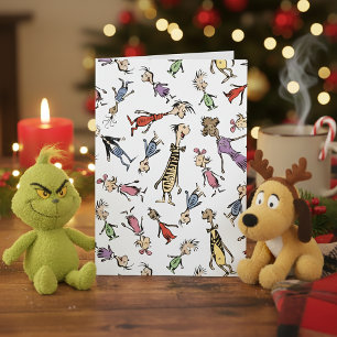 Tarjeta Personajes de Whoville de Dr. Seuss Patrón Festivo