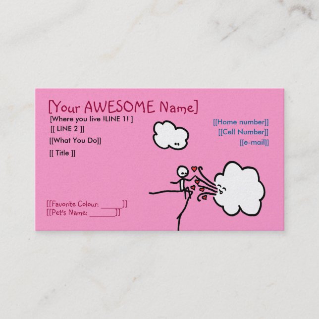 Tarjeta personal (Anverso)