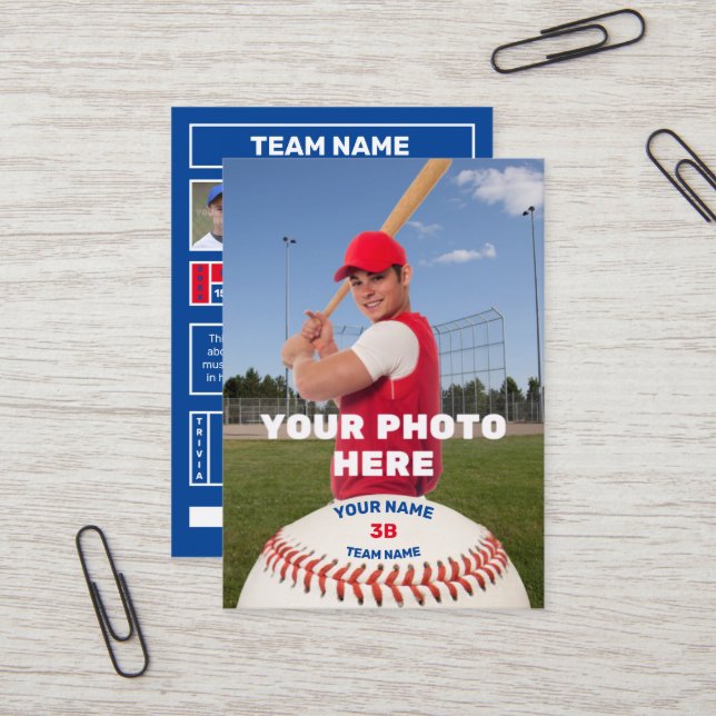 Tarjeta personal de béisbol (estadísticas personal (Anverso/Reverso In Situ)
