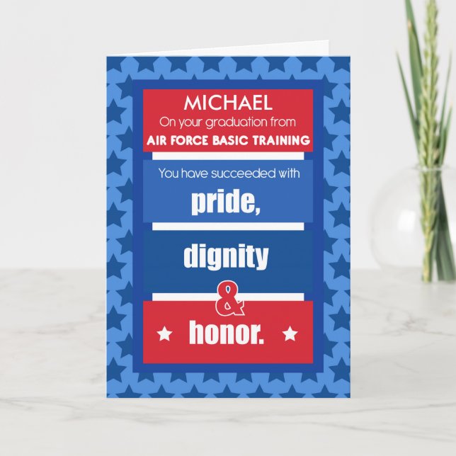 Tarjeta Personal de entrenamiento básico de la Fuerza Aére (Anverso)