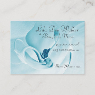 Tarjeta personal de la mamá; Floral ciánico y