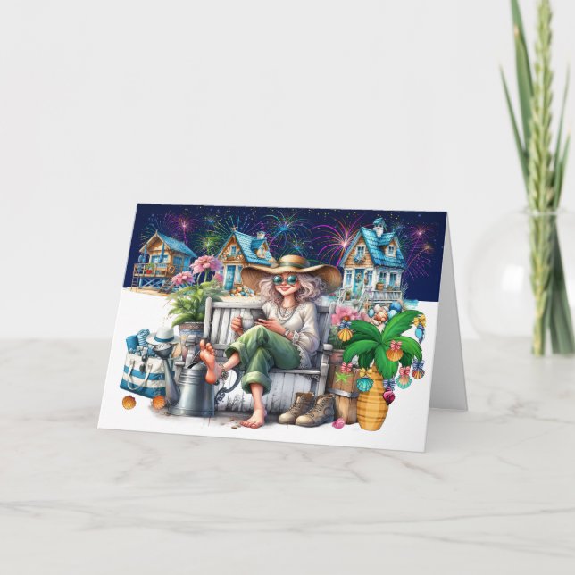 Tarjeta personal, de negocios, inmobiliaria BEACH (Anverso)