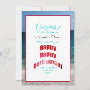 Tarjeta Personal de oficina feliz del retiro de Congrats