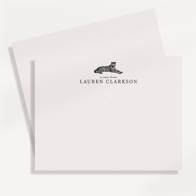 Tarjeta personal minimalista de leopardo (Subido por el creador)
