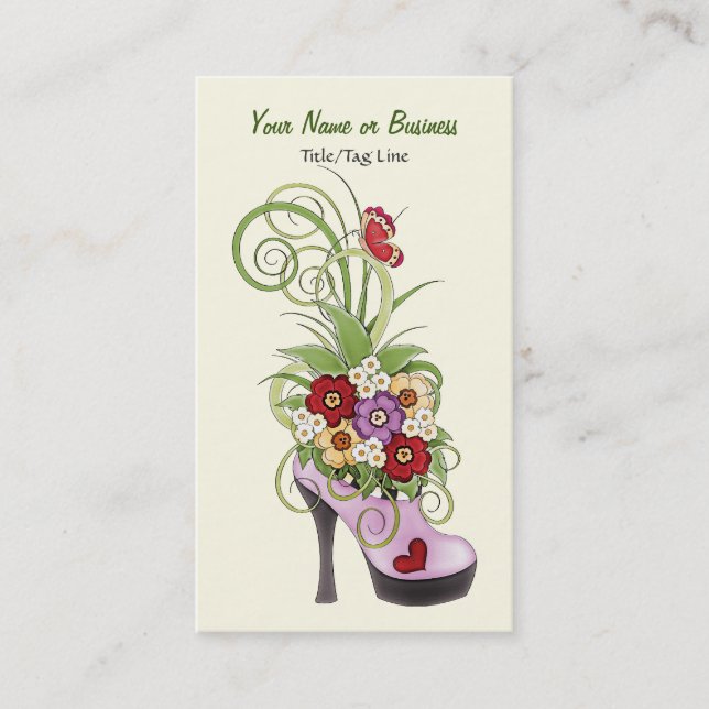 Tarjeta personal o de negocios para las flores de  (Anverso)